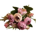 thumbnail image 2 of Artificial Flower DIY Stimulated Silk Pretty Table Fake Garden Flower for Home-Purple, 2 of 9