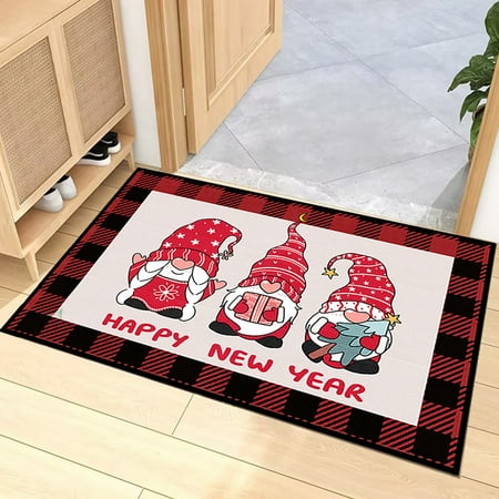 

Kuluzego Christmas Kitchen Rugs Christmas Gnome Kitchen Floor Mat Non Slip Kitchen Mats for Floor Christmas Winter Holiday Decorations