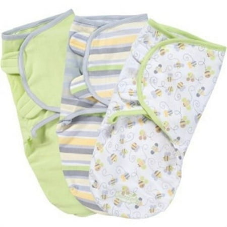 UPC: 0012914540008 | SwaddleMe Cotton S/M 3-Pack – Busy Bees