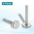 thumbnail image 3 of Uxcell M5x35mm Knurled Thumb Screws, 304 Stainless Steel Flat Head Thumb Screws Metric Diamond Knurled Head Bolts Grip Knobs Hand Tighten Thread Fasteners, 16mm Dia. 6 Pcs, 3 of 7