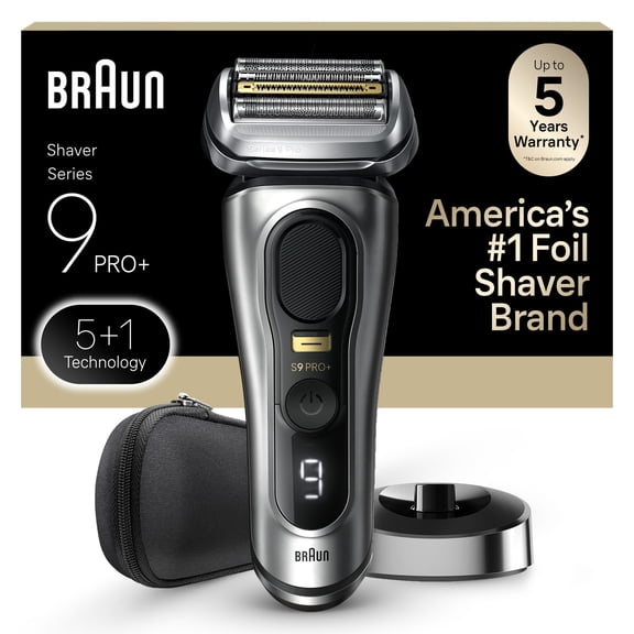 Braun Series 9 PRO  Wet & Dry Electric Shaver, Charging Stand, 9517s Galvano Silver
