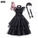 thumbnail image 3 of Disfraz de bruja de vampiro para niña, vestidos de carnaval de fantasía, disfraz de sirena Addams, novia fantasma, Caperucita Roja, 2024, 3 of 5