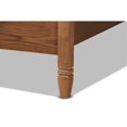 thumbnail image 5 of Baxton Studio Malia Modern and Contemporary Walnut Brown Finished Wood and Synthetic Rattan Queen Size Canopy Bed, 5 of 5