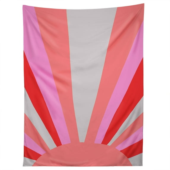 Society6 SunshineCanteen Sunshine Love Coral Tapestry 50" x 60"