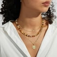 thumbnail image 5 of Women's Bohemian Beaded Necklace, rNatural Stone Freshwater Pearl Surfer Necklace 14K Gold Plated Summer Beach Handmade Jewellery, 5 of 6