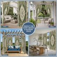 thumbnail image 5 of Green Boho Outdoor Curtains for Patio Waterproof,Windproof Privacy Curtains with Weighted Bottom,Chic Traditional Antique Geometric Rustic Outside Drapes for Picnic Garage Yard 54"x108" 2 Panel, 5 of 8