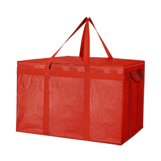 Rongfmy Sac de Livraison Isolé Sac de Livraison à Emporter pour Travail Voyage Restauration Rouge