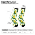 thumbnail image 2 of Wukai Chaussettes Mi-Mollet Imprimé Maïs, Design Imprimé 3D, Chaussettes pour Adultes, Haute Élasticité, Respirantes, Sport, Adaptées pour Quotidien, Unisexe, 2 of 6