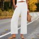 thumbnail image 2 of TaTaai Women's Summer Straight Leg Pants, Loose Fit High Waist Trousers with Pockets, Soft Ruffles and Pleats Design, Perfect for Casual, Beach and Seasonal Wear Gift, 2 of 7