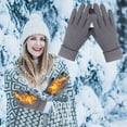 thumbnail image 1 of Gants Chauds d'Hiver pour Femmes Gants Tactiles Extérieurs Résistants au Froid Gants Épaissis Poignet à Revers, 1 of 2