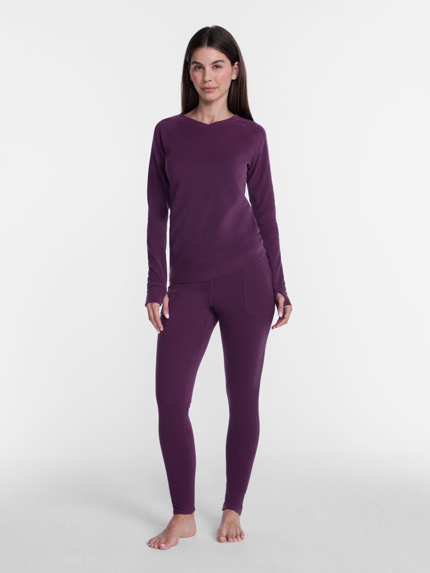 ClimateRight by Cuddl Duds Women’s Warmest Therma Suede High Rise Thermal Base Layer Legging, Sizes XS to 4X