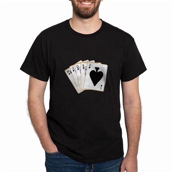 CafePress - Ace Spades Flush T Shirt - Men's Classic Cotton T-Shirts