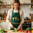 thumbnail image 4 of ZZHZGZ on Sale Kitchen Aprons with Pockets – Proof Cooking Apron with Hand Wiping Towels Adjustable Chef Aprons for & for Home Bbq Restaurant Café Use, 4 of 4