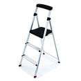 thumbnail image 1 of Escalera Rubbermaid de aluminio ligero, 3 peldaños, plateada, 1 of 1