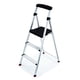 thumbnail image 1 of Escalera Rubbermaid de aluminio ligero, 3 peldaños, plateada, 1 of 1
