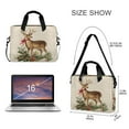 thumbnail image 3 of 16" Laptop Briefcase for Work Travel Laptop Shoulder Bag Carrying Handbag Laptop Case Christmas Deer with Greenery, 3 of 8