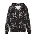 thumbnail image 3 of Renewold Skull Web Athletic Hoodie Size S Active Zipper Sport Outfits Sweatshirt for Halloween Birthday Gifs Comfort Streetwear Coat Recreation Jackets for Women, 3 of 6