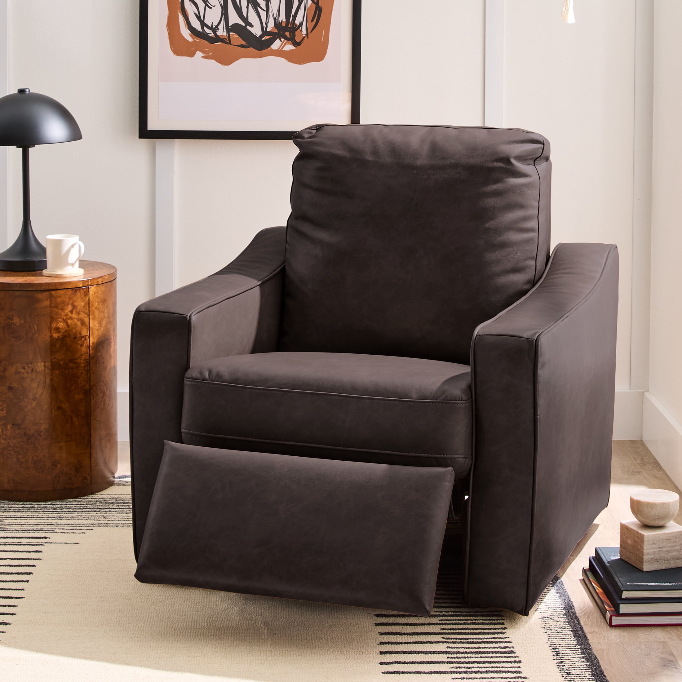 Better Homes & Gardens Allen Power Recliner, Dark Espresso Faux Leather