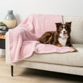 thumbnail image 6 of PetAmi Fluffy Waterproof Dog Blanket For Small Medium Dogs, Soft Warm Pet Sherpa Throw Pee Proof Couch Cover, Reversible Cat Puppy Bed Blanket Sofa Protector, Plush Washable Pad (Pink Blush, 24x32), 6 of 9