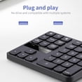 thumbnail image 3 of Teclado 2.4G Teclado Numérico Inalámbrico Portable 35 Teclas Contabilidad Financiera Teclado Batería Recargable Incorporada Negro Negro, 3 of 7