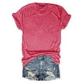 thumbnail image 6 of Adeawade T Shirts For Women Short Sleeve Loose Fit Round Neck Solid Color Simple Style Tee Leisure Daily Wear M Hot Pink, 6 of 6