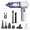 Silver, variant on Byseng Cordless Car Vacuum Cleaner & Air Duster 2-in-1, 17000PA Handheld Vacuum with 6000mAh Battery, 7 Nozzles, Black