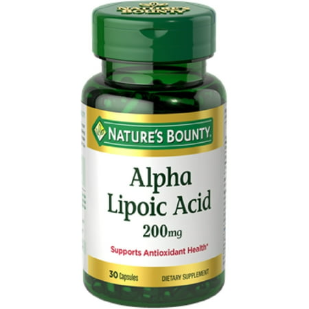 Nature's Bounty Super Alpha Lipoic Acid Dietary Supplement Capsules, 200mg, 30