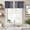 MidnightBlue Beige, variant on Light Grey Striped Farmhouse Short Window Curtain Valances, White Simple Neutral Modern Rod Pocket Kitchen Valances for Living Room Bedroom Bathroom Cafe 60" x 18"