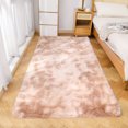 thumbnail image 1 of Alfombra de pelo largo con efecto tie dye, alfombra gruesa y encriptada con degradado para sala de estar, dormitorio, cabecera, alfombra para cabecera, 1 of 5