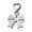 Silver, variant on Sweet Bows Keychain Car Chains Bowknot Keyring Bag Charm Handbag Charm Lovely Heart Keyholders Phone Charm