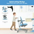 thumbnail image 5 of Infans Adjustable Height Kids Drafting Table Study Desk&Chair w/Bookshelf Blue, 5 of 7