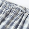 thumbnail image 4 of TIWEKE Cotton Short Lounge Pants for Men - 100% Soft Plaid Sleeping Pajama Pants with Pockets Blue,L, 4 of 9