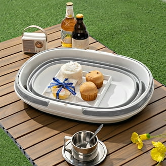 SAMMART 2.6L Collapsible Colander & Bowl Set - Foldable TPE/PP, Space Saving, Dish Washing Tub