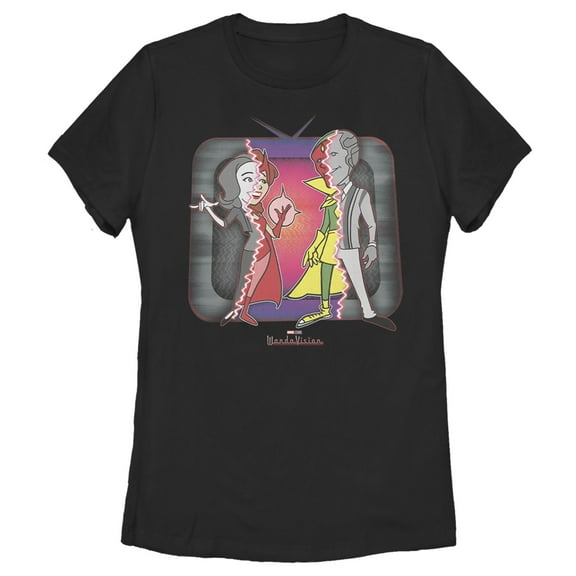 Women's Marvel WandaVision Secret Identities  Graphic Tee Black X Large