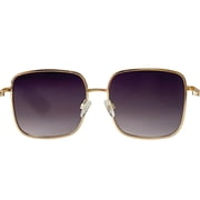 Quay Australia Real One Oversized Sunglasses Gold Smoke
