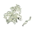 thumbnail image 3 of Abbracc 12x Fermoir à Mousqueton Embouts de Cordon Pliables Embout de Raccordement Connecteur Blanc, 3 of 6