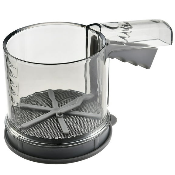 Hemoton Hand Held Flour Sifter Semi-Automatic Powder Sifter Large Capacity Baking Sieve Cup