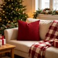 thumbnail image 5 of Textured Throw Pillow Covers Corduroy Cushion Cases for Sofa Living Room Bedroom Couch Interior Styling, 5 of 6