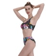 thumbnail image 6 of Picia Cat Icecream Women's High Waisted Bikini Scoop Neck Swimsuit Two Pieces Bathing Suit-Small, 6 of 8