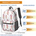 thumbnail image 3 of Unicorn and Seahorse White Pattern 17" Waterproof Oxford School Backpacks for Teens, S-Shape Padded Straps, for School, Travel, Hiking, Camping, 3 of 5