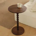 thumbnail image 3 of Mesa auxiliar francesa retro americana de madera maciza, mesa de centro pequeña, sofá para sala de estar, mesas esquineras, mesas informales para balcón, mesas redondas, 3 of 4