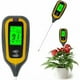 thumbnail image 1 of Medidor de pH Probador de suelo pH Temperatura de humedad Luminoso 4 en 1 Medidor de pH Humedad del suelo Probador electrónico de tierra para plantas de jardín Amarillo, 1 of 5