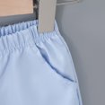 thumbnail image 7 of UngA Toddler Boy Summer Outfits Little Kids Hawaiian Clothes Floral Top Bowtie Short Sleeve Shirt Short Sets (Sky Blue,3-4 Years), 7 of 7