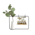 thumbnail image 1 of Cute White Mushroom Pattern Illustration Metal Picture Frame Cerac Vase Decor, 1 of 3