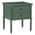 thumbnail image 1 of Comfort Pointe Ellison Vintage Bois Vert 2 Tiroirs Style Côte Table de Chevet, 1 of 11