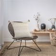 thumbnail image 6 of 20" X 20" Ivory And Tan 100% Cotton Geometric Zippered Pillow, 6 of 10