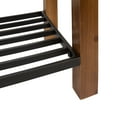 thumbnail image 3 of Kate and Laurel Jeran Entryway Farmhouse Bench with Iron Shoe Shelf, Rustic Brown Wood with Black Metal, 3 of 6