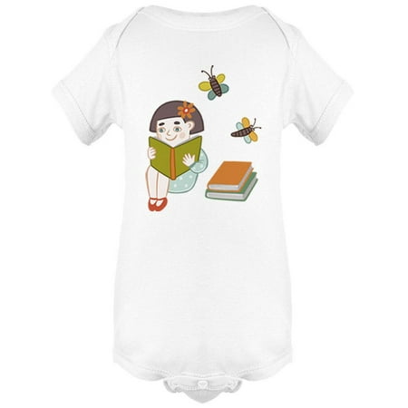 

Girl Reads A Book Bodysuit Infant -Image by Shutterstock 12 Months