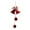 C, variant on Christmas Tree Hanging Bells with Santa Design - Red Flocked Nordic Ornaments for Indoor Outdoor Holiday Decor, Festival Party Christmas Decorations