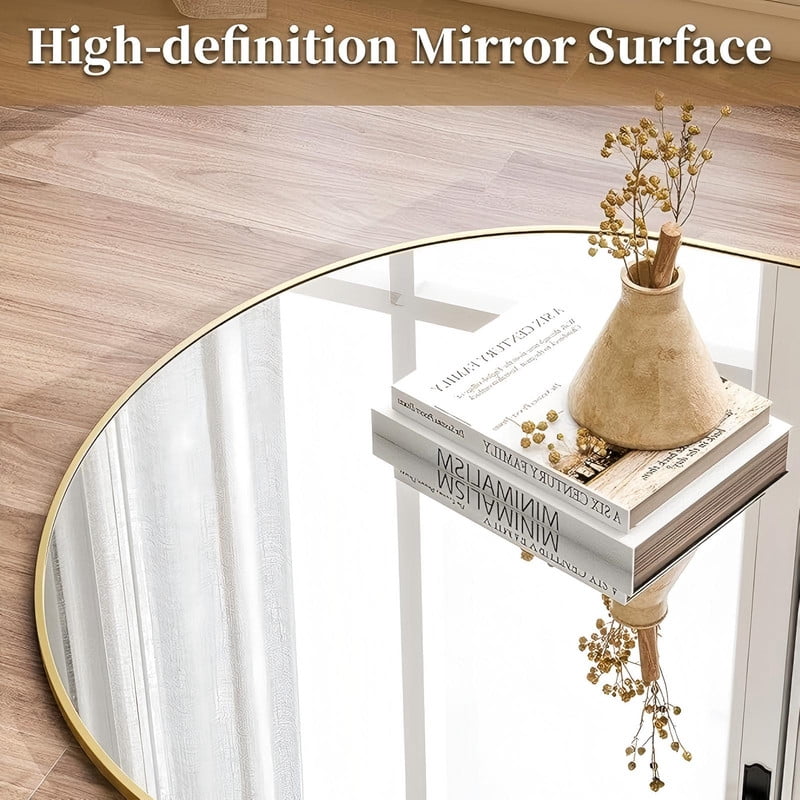 Lumora 71" x 30.3" Arched Full Length Mirror Full Body Mirror, Gold